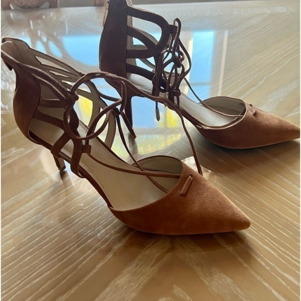 Strappy Marc Fischer suede heels